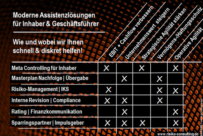 Risiko-Consulting: Moderne Assistenzlösungen für Inhaber & Geschäftsführer
