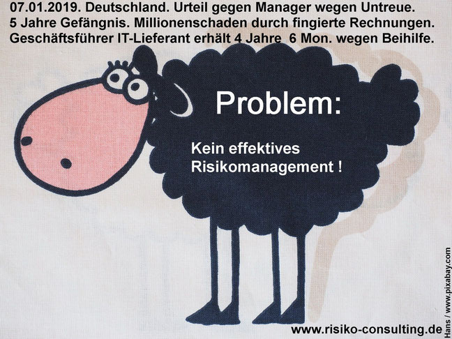 Urteil: 5 Jahre Gefaengnis wegen Untreue. Kein ausreichendes Risikomanagement!