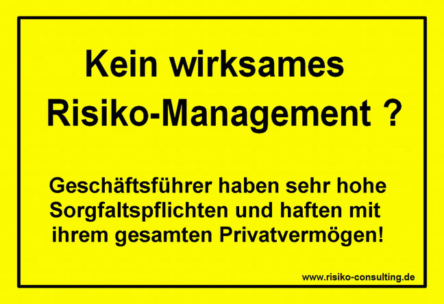 Risiko-Consulting: Geschäftsführer haften mit ihrem Privatvermögen