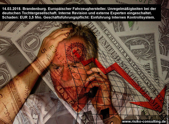 Geschäftsführungspflicht: Einführung eines Internen Kontrollsystems.