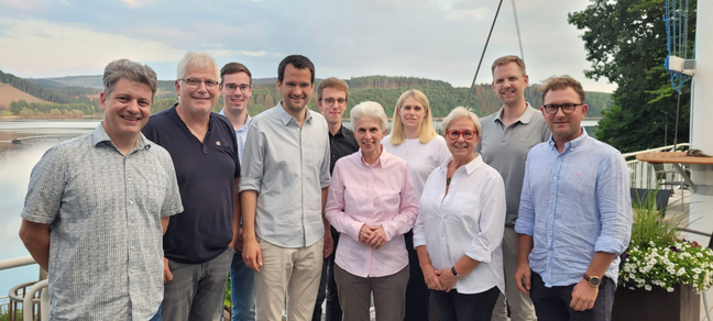 v.l.n.r.: Martin Moseler, Joachim Hoffmann, Felix Lichterkus, Johannes Vogel MdB, Colin Stamm, Marie-Agnes Strack-Zimmermann MdB, Nicole Kristes, Claudia Berling, Bernd Klinner, Henning Schütz