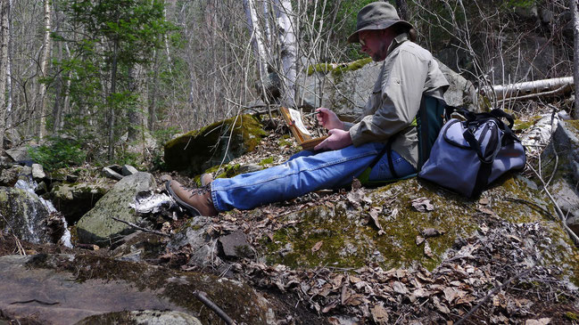 Algonquin Park, approximately three hours drive from where we live, is one of my favourite places to relax. When I paddle into the interior to camp, sketching and photography are always a part of the experience.