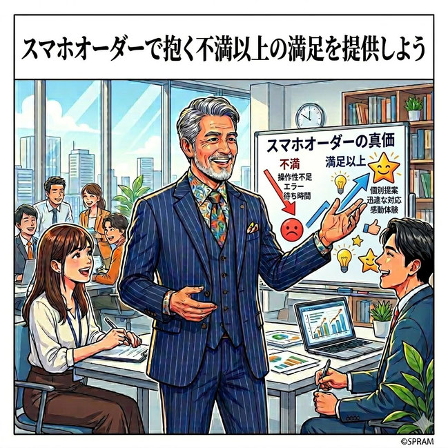 ▲スマホオーダーで抱く不満以上の満足を提供しよう<br><br>