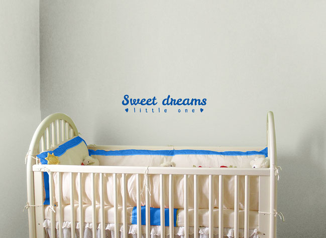 Sweet Dreams little one vinyl wall art sticker for a child's nursery.