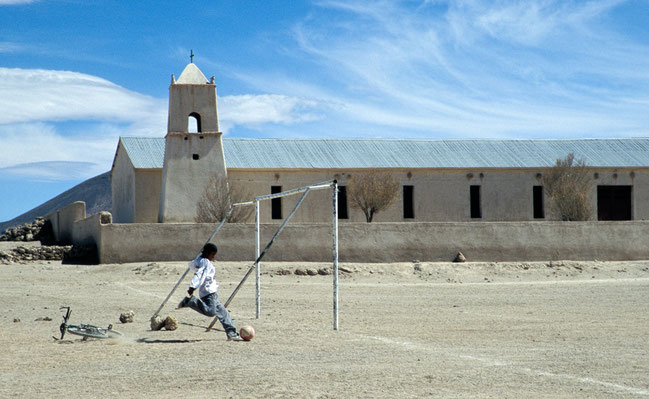 Bolivien, San Juan, Altiplano,Fussball