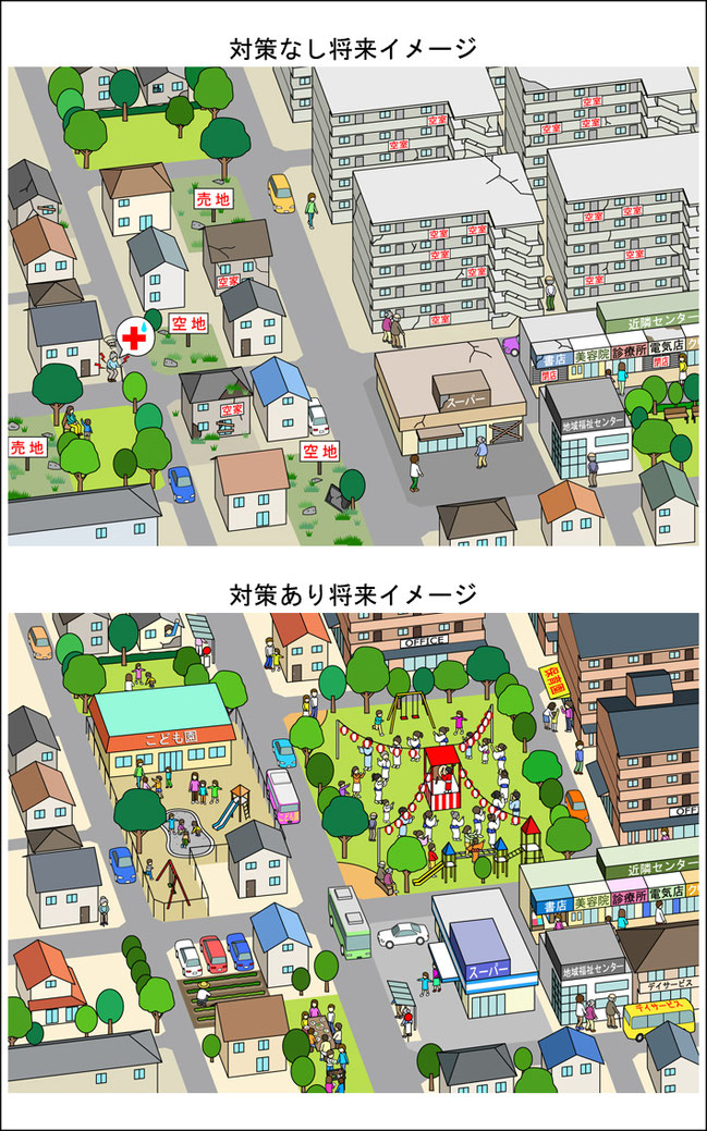 住宅地イラスト　image illustration