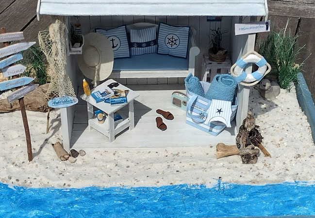 Miniaturstrand basteln