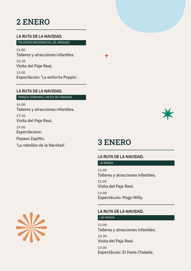 Programa de la Navidad en Agüimes