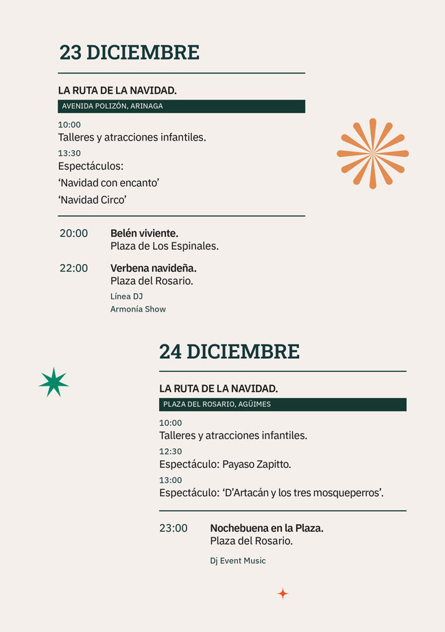 Programa de la Navidad en Agüimes