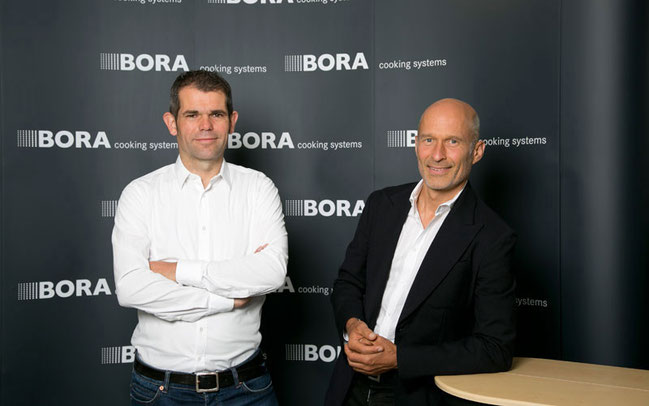 Teamchef Ralph Denk (l.) und Willi Bruckbauer von Hauptsponsor Bora © Ralph Denk Pro Cycling