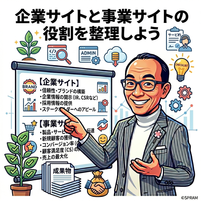 企業サイトと事業サイトの役割を整理しよう