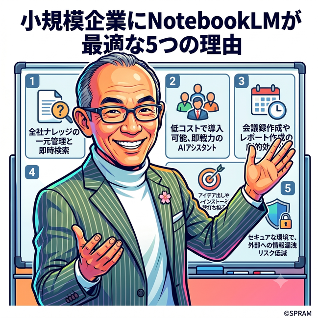 ▲小規模企業にNotebookLMが最適な5つの理由
