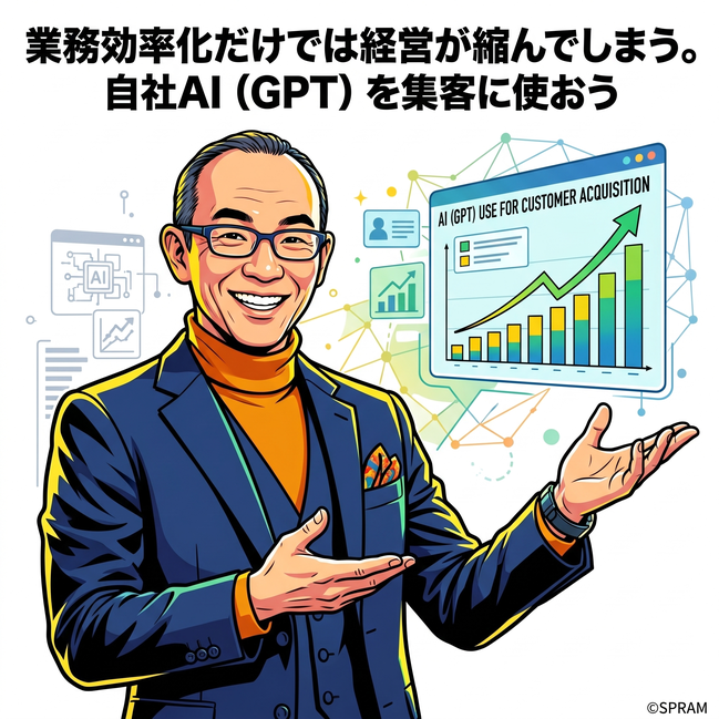 業務効率化だけでは経営が縮んでしまう。自社AI(GPT)を集客に使おう