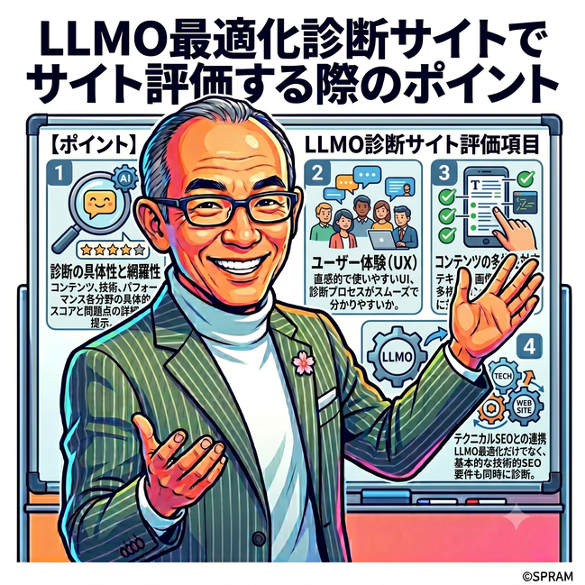 LLMO最適化診断サイトでサイト評価する際のポイント