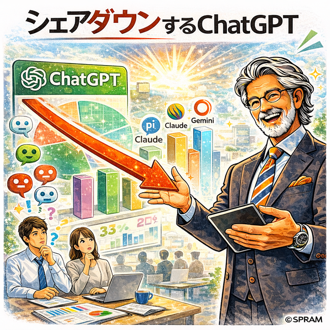 シェアダウンするChatGPT