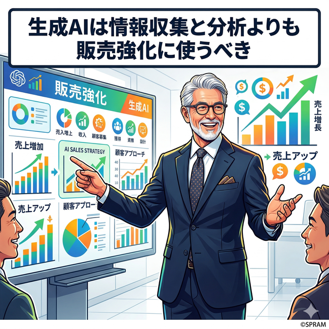 生成AIは情報収集と分析よりも販売強化に使うべき