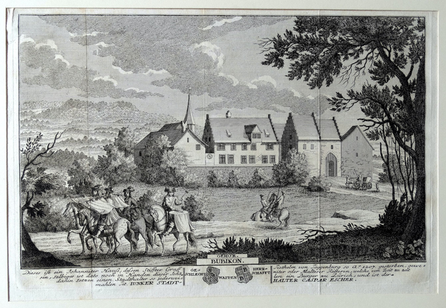 Der Bubikon-Award 2024: Original-Kupferstich von David Herrliberger, um 1765. (Bild: buebikernews)