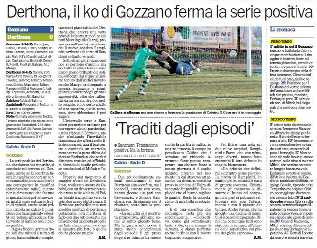 2012-13 GOZZANO - DERTHONA 2-0