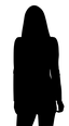 Silhouette de femme adulte