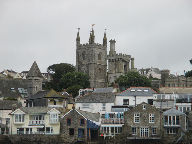 Fowey mit Kirchturm-Aussicht