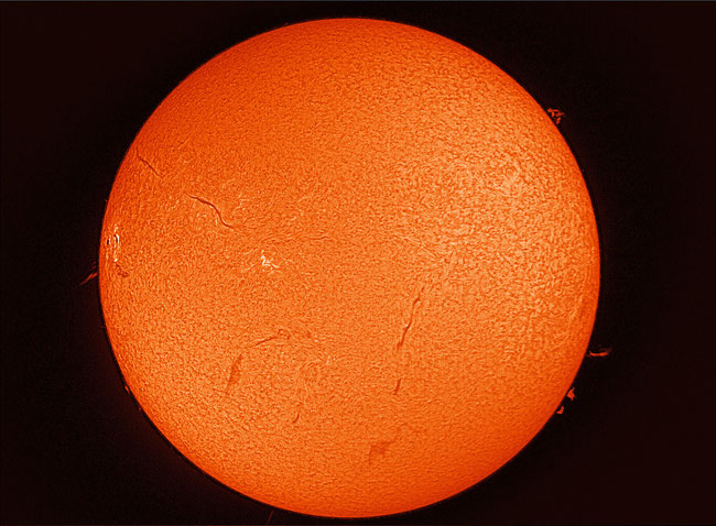 Sonne in H-alpha vom 07.03.2015