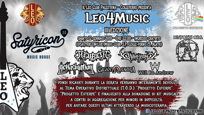 "Leo4Music" - III Edizione, concerto di beneficenza per "Progetto Euterpe"