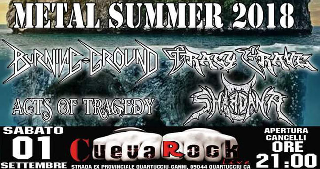 Tracy Grave live at Metal Summer 2018, Saturday, 1st September at Cueva Rock