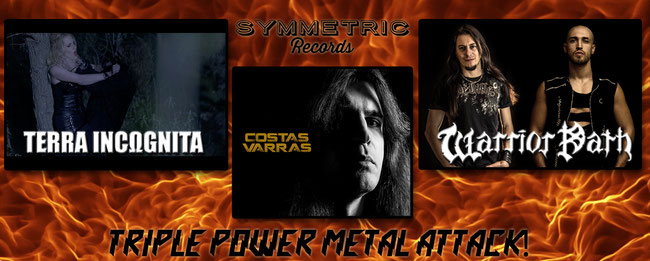 "TRIPLE POWER-METAL ATTACK FROM SYMMETRIC RECORDS!"
