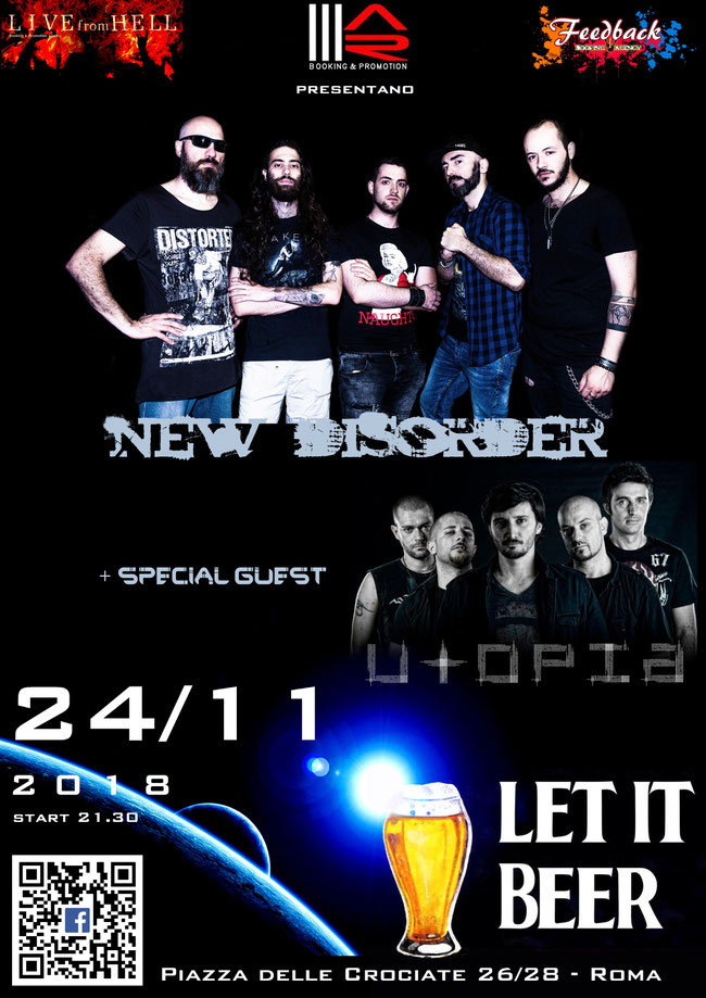 New Disorder: live in Rome on November 24 with Utopia special guest!
