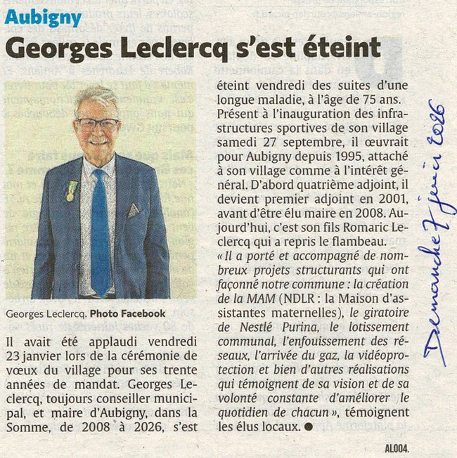 Article du Courrier Picard - Dimanche 7 juin 2026