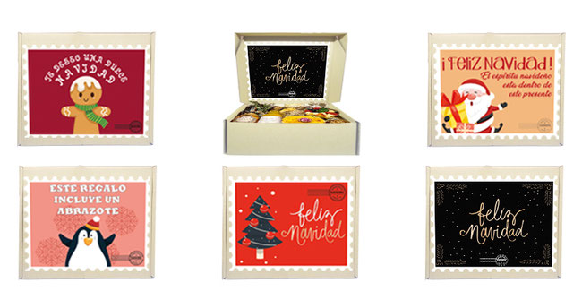 CAJAS DE USOS MULTIPLES CON VINILO NAVIDEÑO