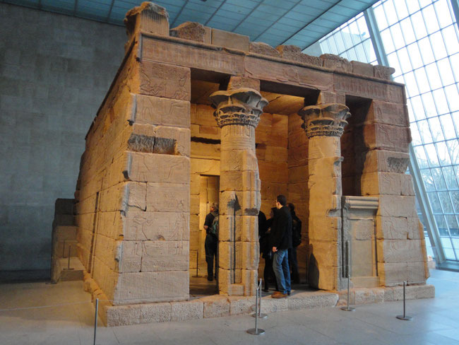 The Egyptian temple in the Metropolitan Museum of Art in New York.