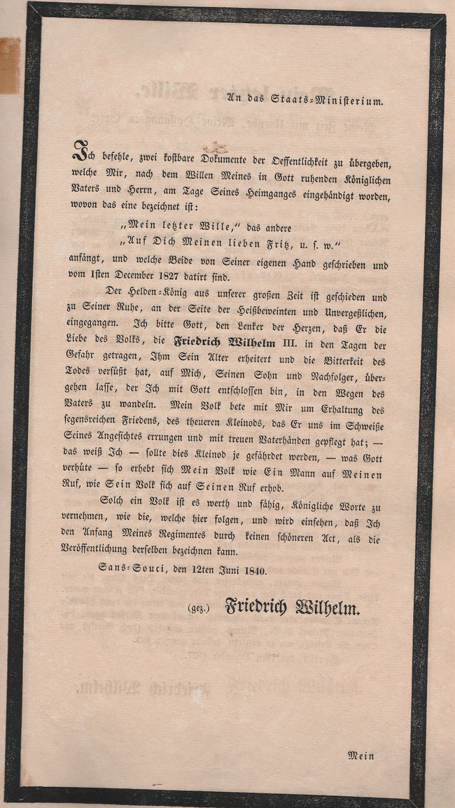 Das Vermächtnis des verstorbenen Kaisers in der Borgentreicher Ortschronik.