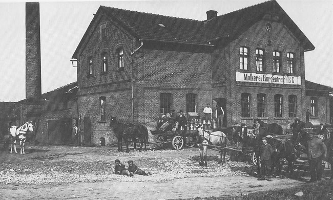 Die Borgentreicher Molkerei (aus dem Buch "Alt Borgentreich in Bildern" von Bernhard Kösters)