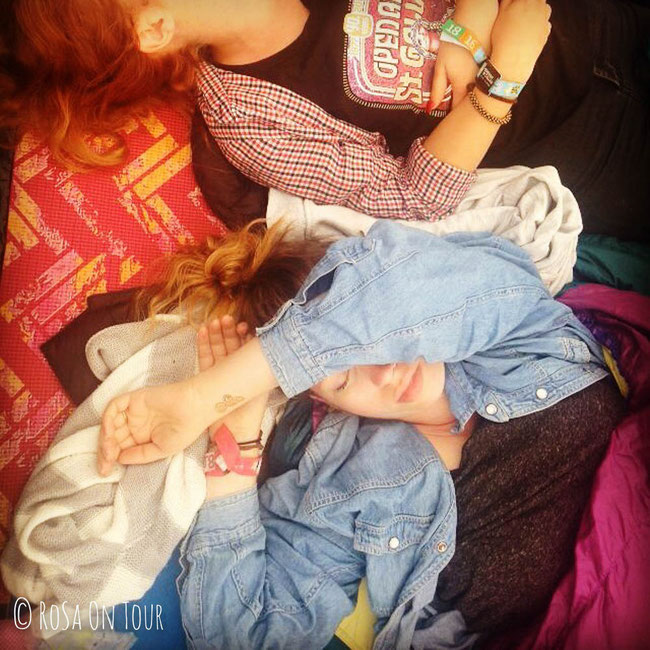 Powernap zwischen den Bands
