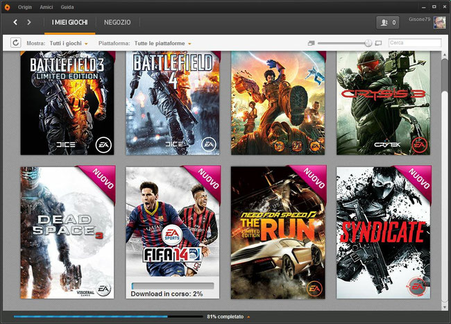 Origin e la sua libreria digitale di titoli