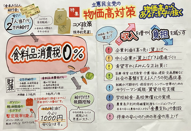 立憲民主党が配っているチラシ