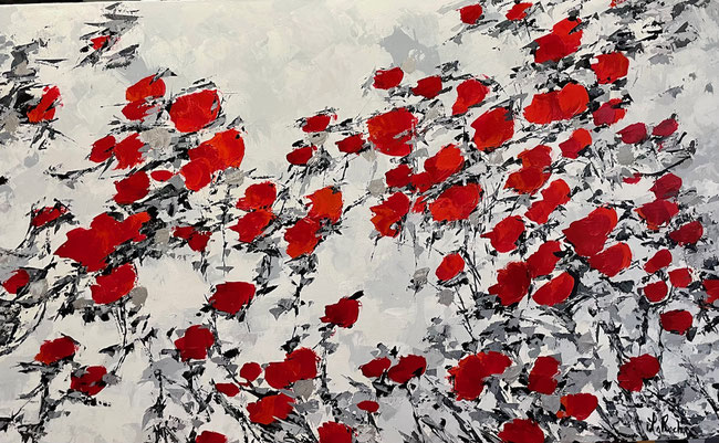 Titre: Sentir le bonheur.  Grandeur: 30x48 pouces
