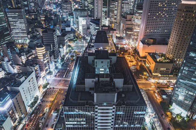 大阪駅前第三ビル展望スペースからの夜景