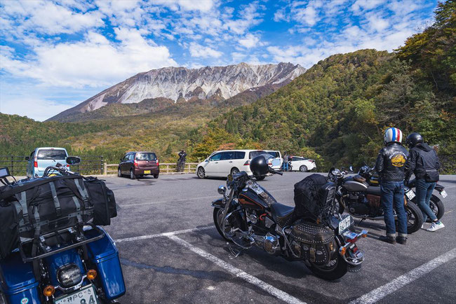 鳥取県の大山 鍵掛峠の駐車場