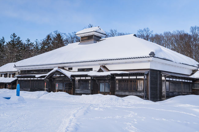 雪の開拓の村、旧青山家漁家住宅