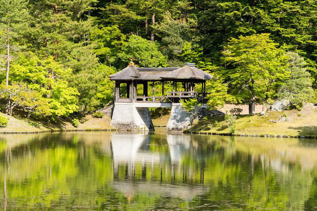 修学院離宮・龍池