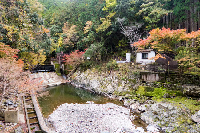 高雄 京都トレイル北山西部コース 清滝発電所の取水ダム