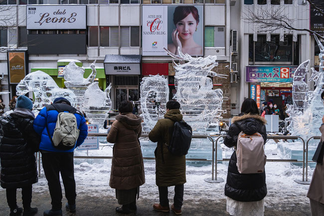 札幌雪まつりすすきの氷の彫刻