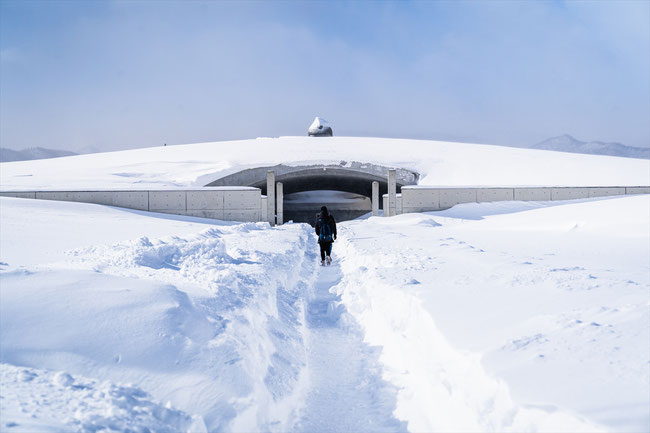 雪の頭大仏(清野霊園)