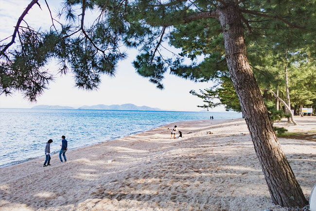 滋賀県琵琶湖砂浜