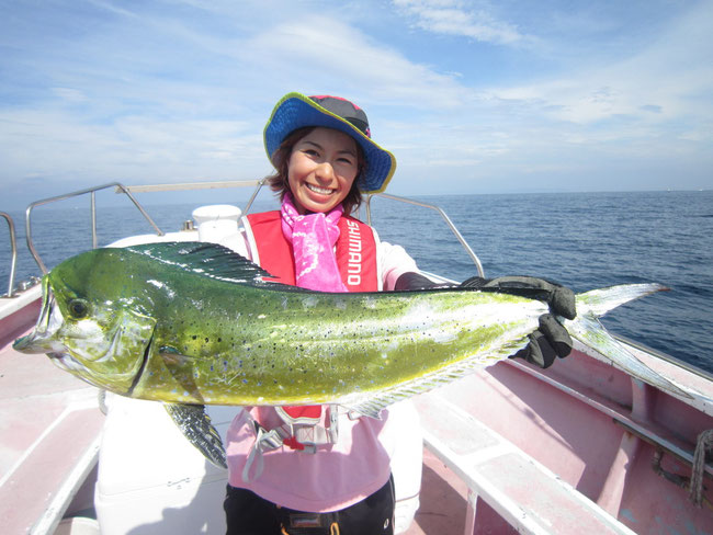 2012/9/6　松本昌子様　シイラ90cm　ヒットルアー：ハルシコ40g(HAL)
