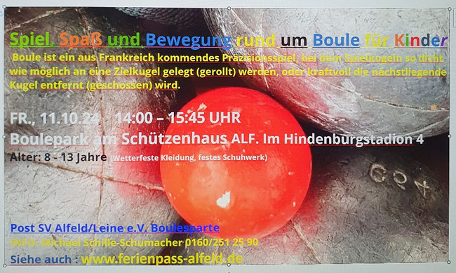 Boule für Kinder in der Herbstferien 24