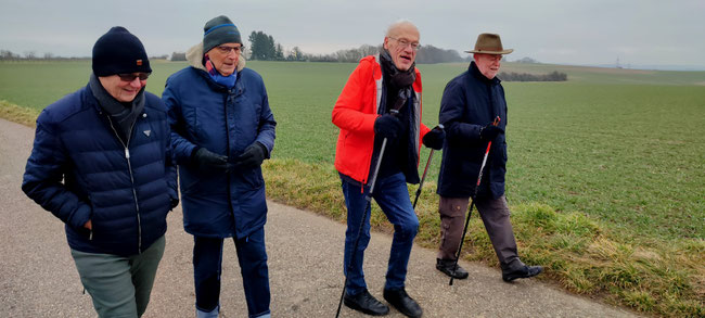 Montagswanderer  im Bruchsaler Ländchen. Foto (c) DM