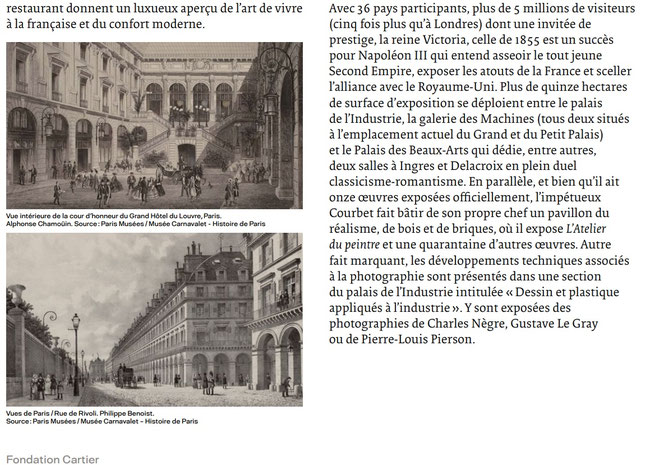 Pressemeldung Fondation Cartier 40 Jahre (Ausschnitt) Grand Hotel